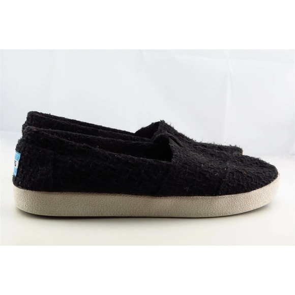 Toms Size 6.5 M Black Round Toe Flats Fabric Women - Picture 4 of 7